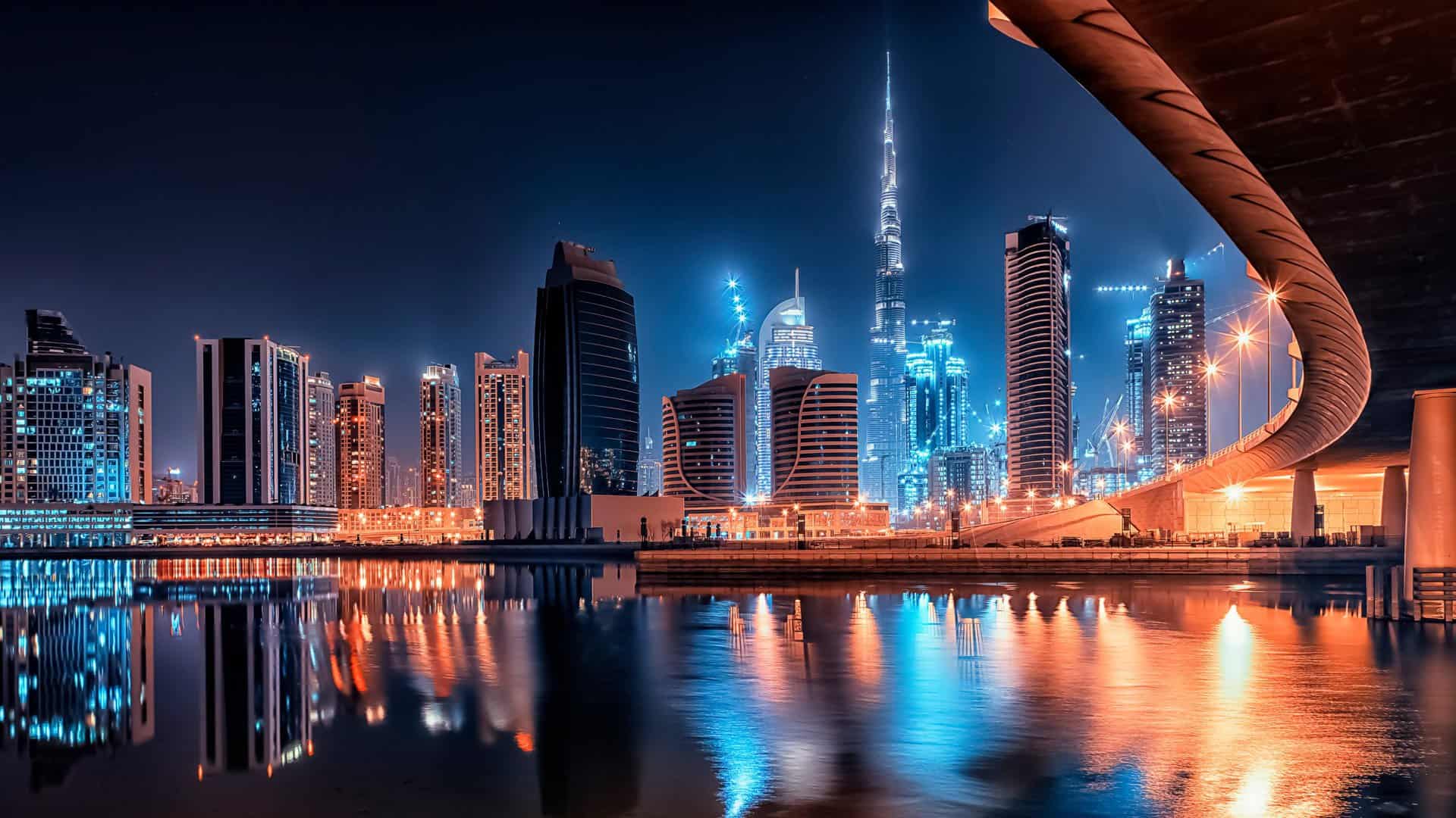 dubai city by night